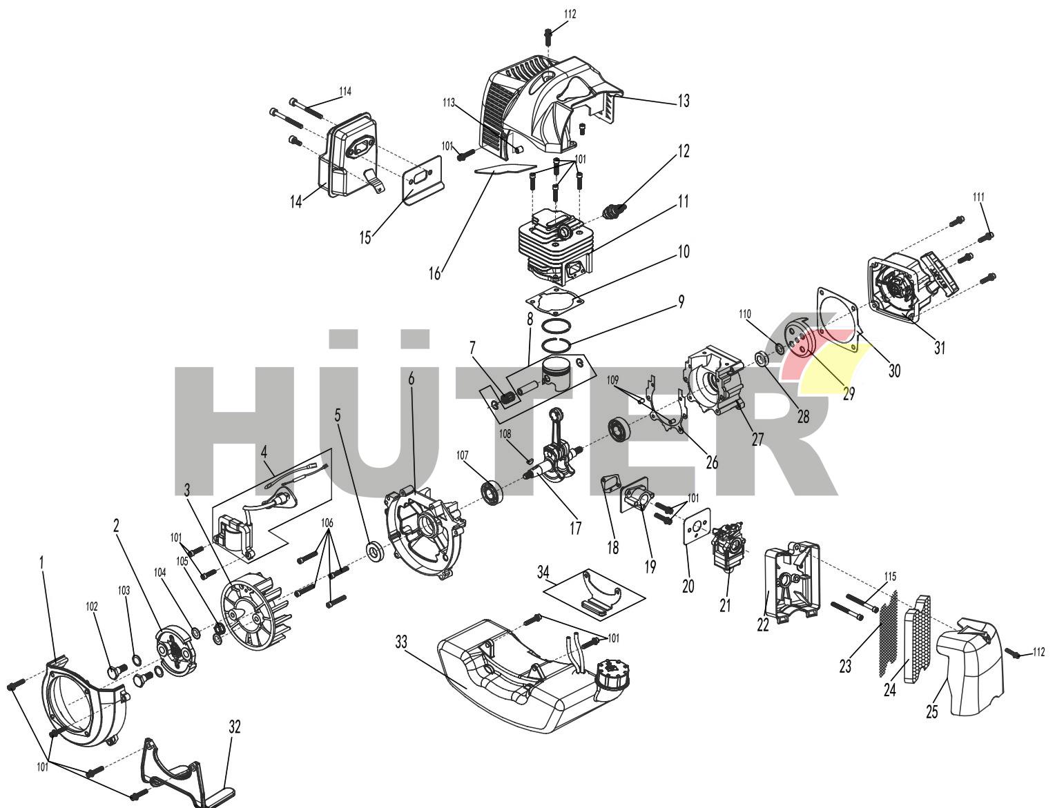 Двигатель 1E44F OOY 70/5/3